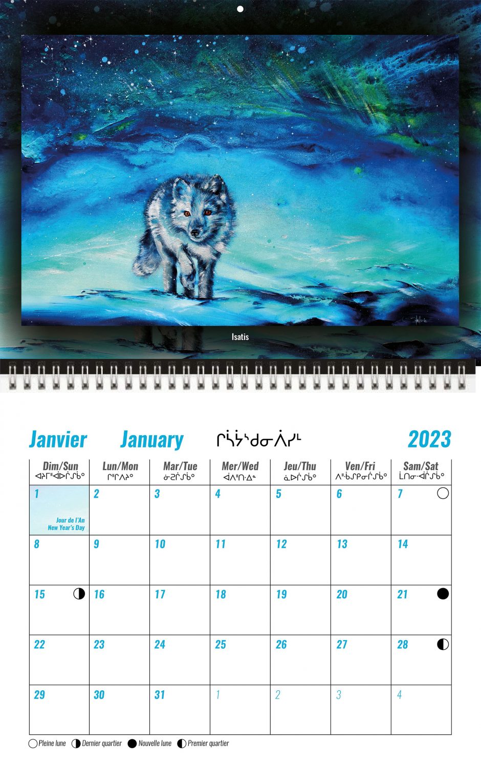 Calendrier 2023 Janvier Web