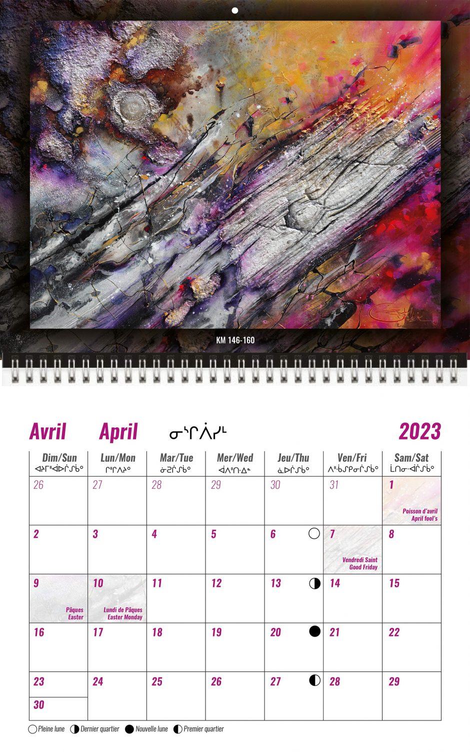 Calendrier 2023 Avril Web