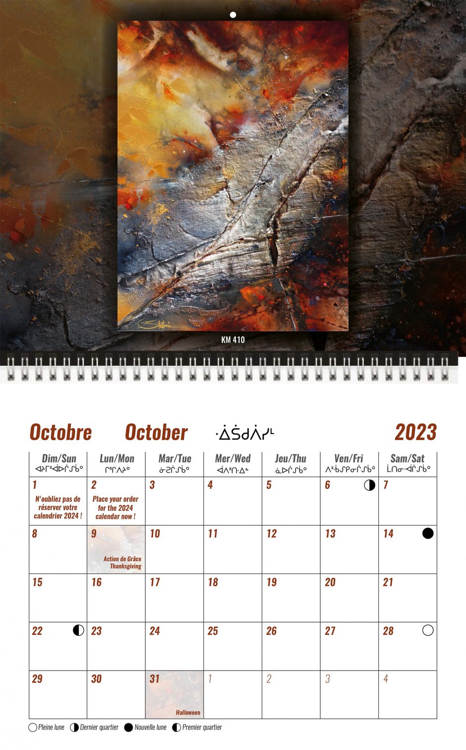 Calendrier 2023 Octobre Web